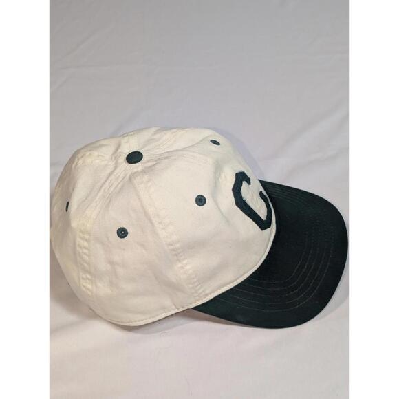 H&M Mens Baseball Cap Hat Cream Green Letter C Embroidered Adjustable One Size - Picture 2 of 6